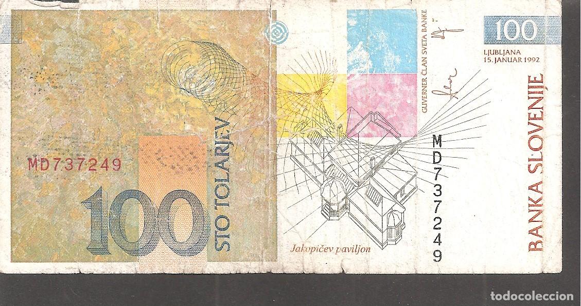 Billetes extranjeros: ESLOVENIA 100 TOLARJEV 1992 - Foto 2