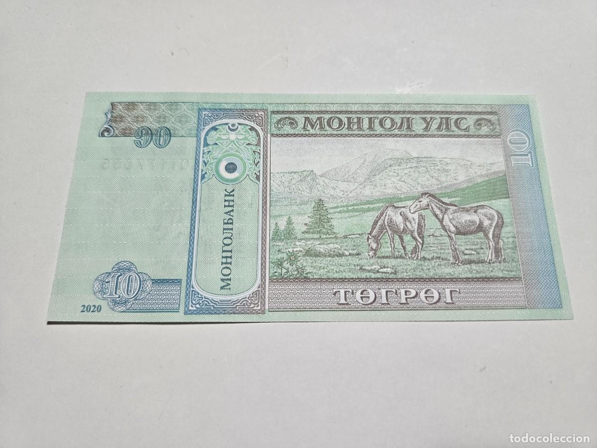 Billetes extranjeros: MONGOLIA 10 TUGRIK 2020 S/C P=62 - Foto 2