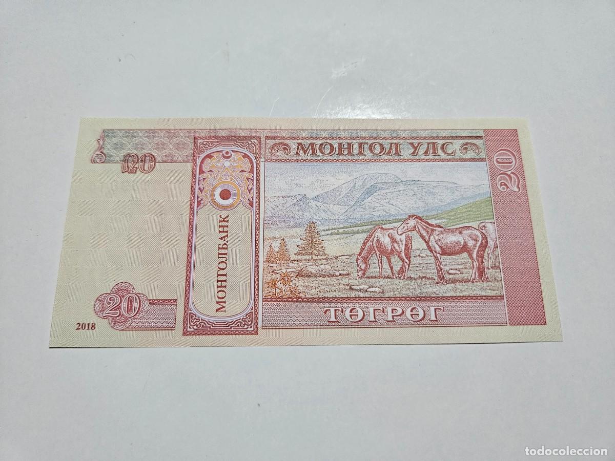 Billetes extranjeros: MONGOLIA 20 TUGRIK 2018 S/C P=63 - Foto 2