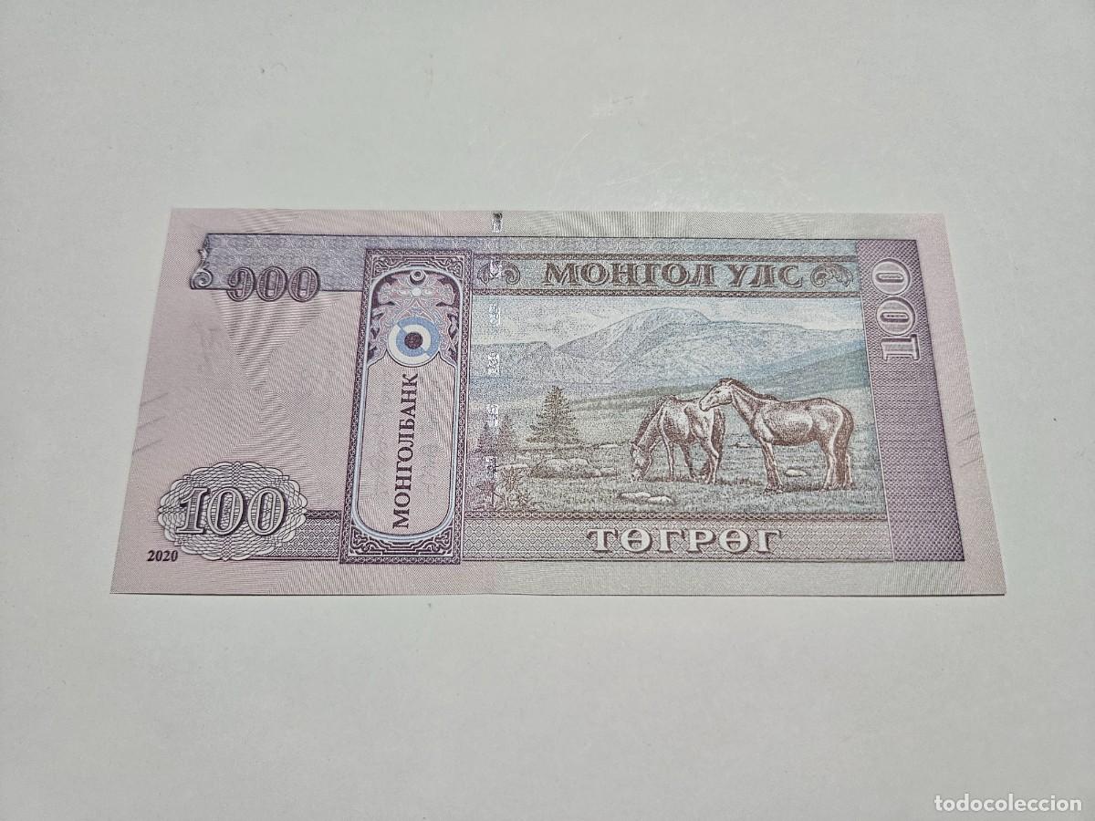 Billetes extranjeros: MONGOLIA 100 TUGRIK 2020 S/C P=65 - Foto 2