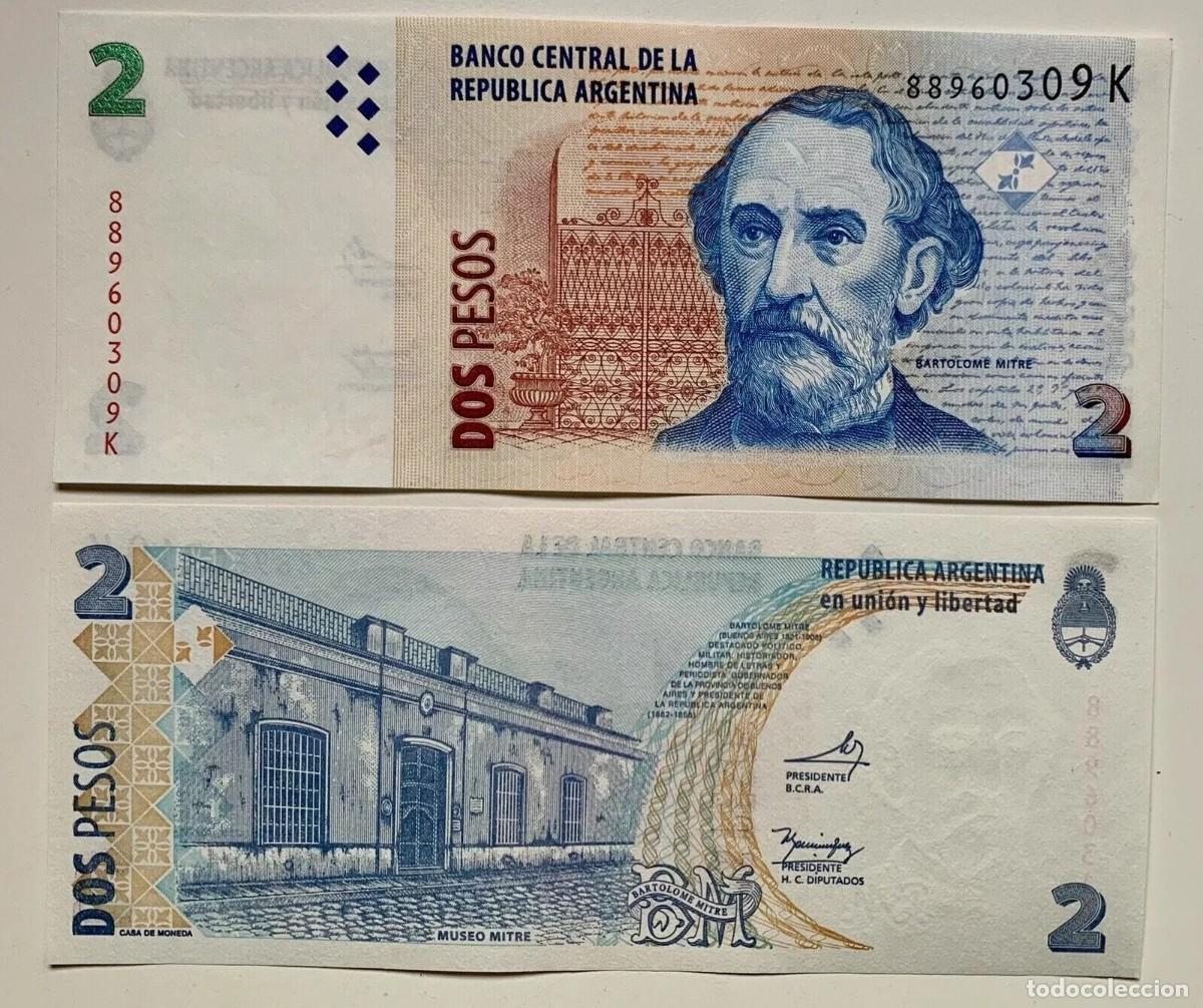 Billetes extranjeros: ARGENTINA 2 PESOS 2014 SC/UNC - Foto 1