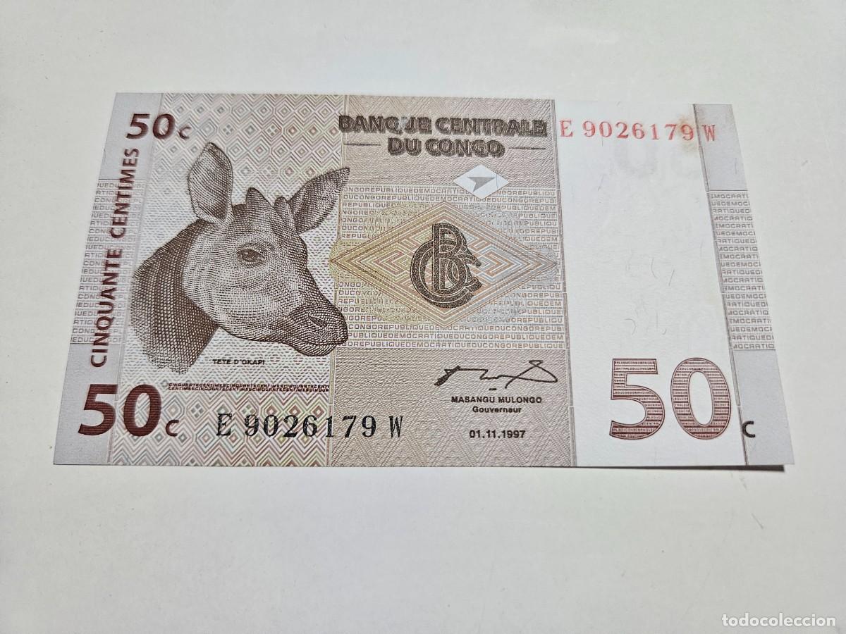 Billetes extranjeros: CONGO 50 CENTIMOS 1997 S/C P=84 - Foto 1