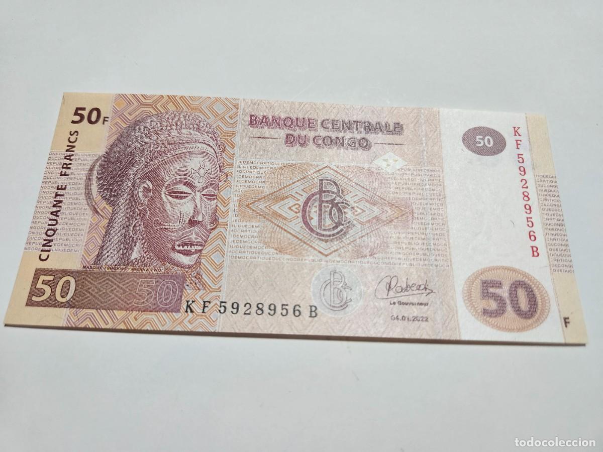 Billetes extranjeros: CONGO 50 FRANCOS 2022 S/C P=NEW - Foto 1