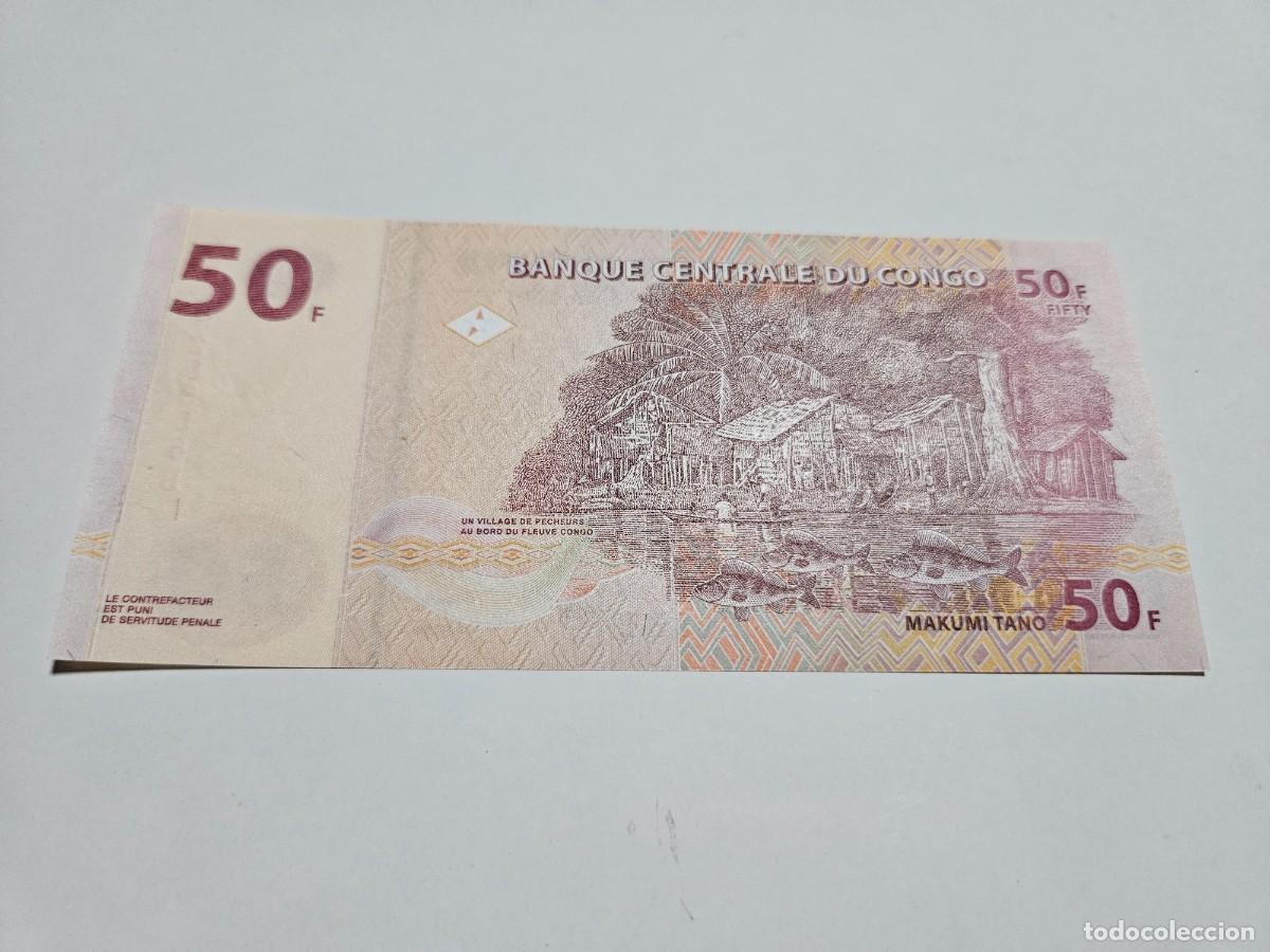 Billetes extranjeros: CONGO 50 FRANCOS 2022 S/C P=NEW - Foto 2