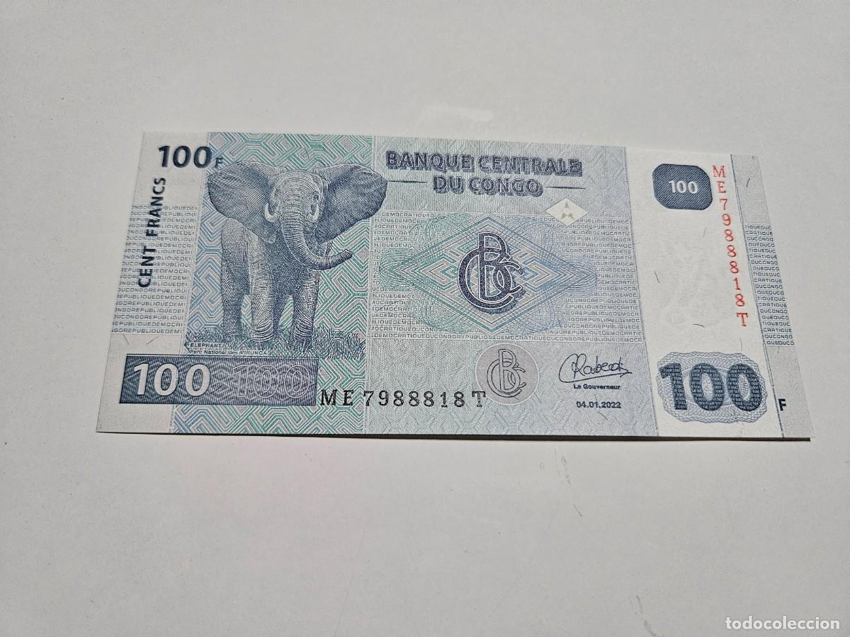 Billetes extranjeros: CONGO 100 FRANCOS 2022 S/C P=NEW - Foto 1
