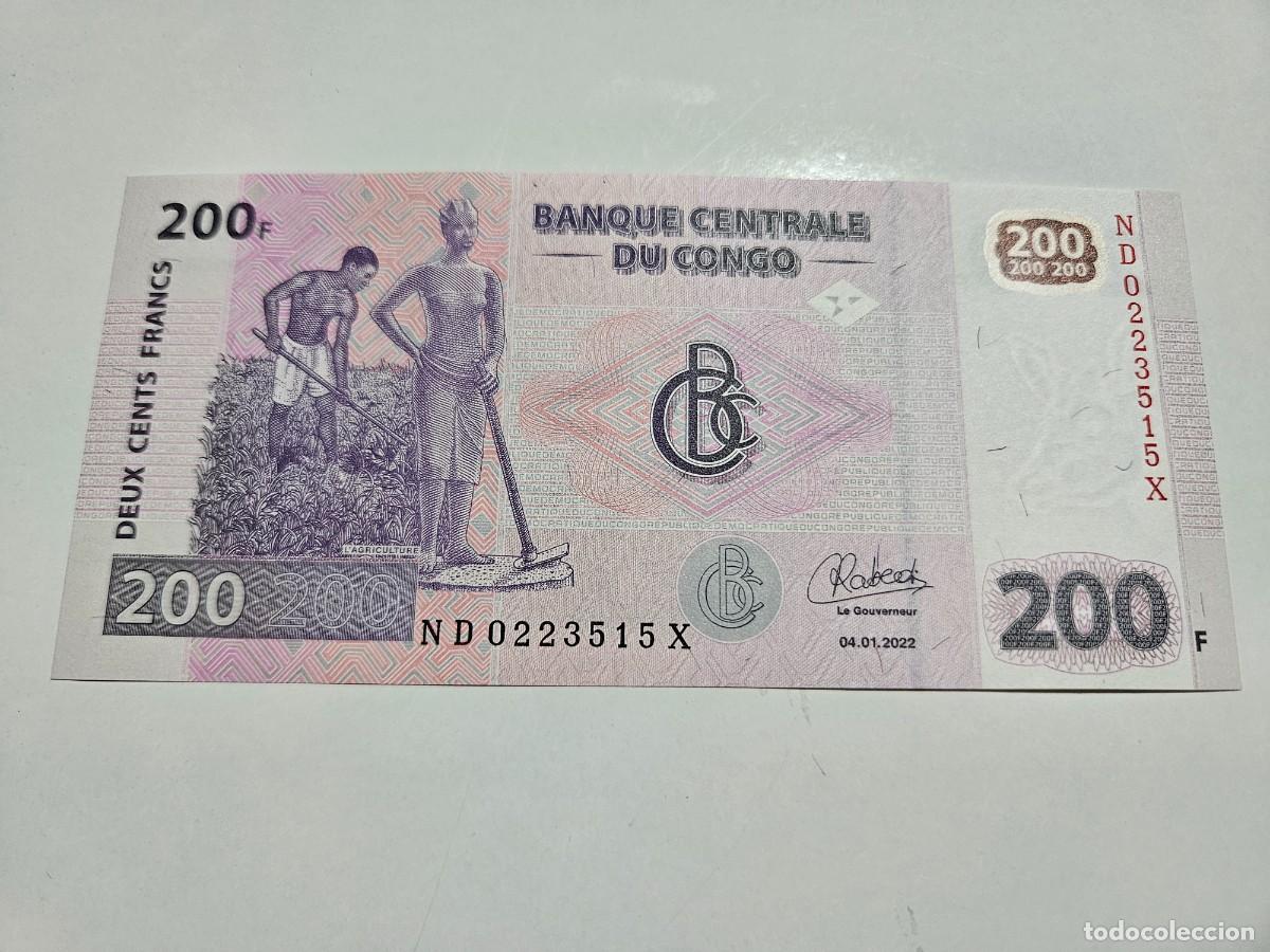 Billetes extranjeros: CONGO 200 FRANCOS 2022 S/C P=NEW - Foto 1