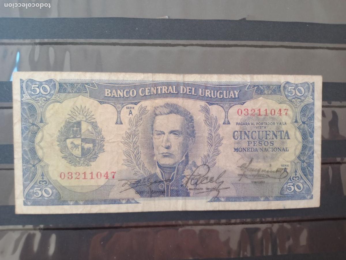 Billetes extranjeros: URUGUAY 50 PESOS 1967 - Foto 1