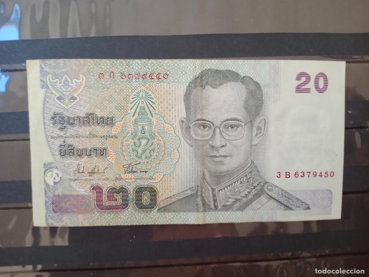 Billetes extranjeros: Thailandia. Billete de 20 bath - Foto 1