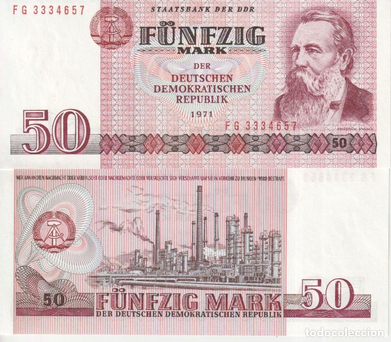 Billetes extranjeros: D D R 50 mark del 1971 Pick 30 b SC/UNC