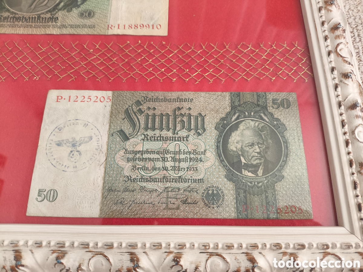 Billetes extranjeros: Cuadro billetes nazis - Foto 2