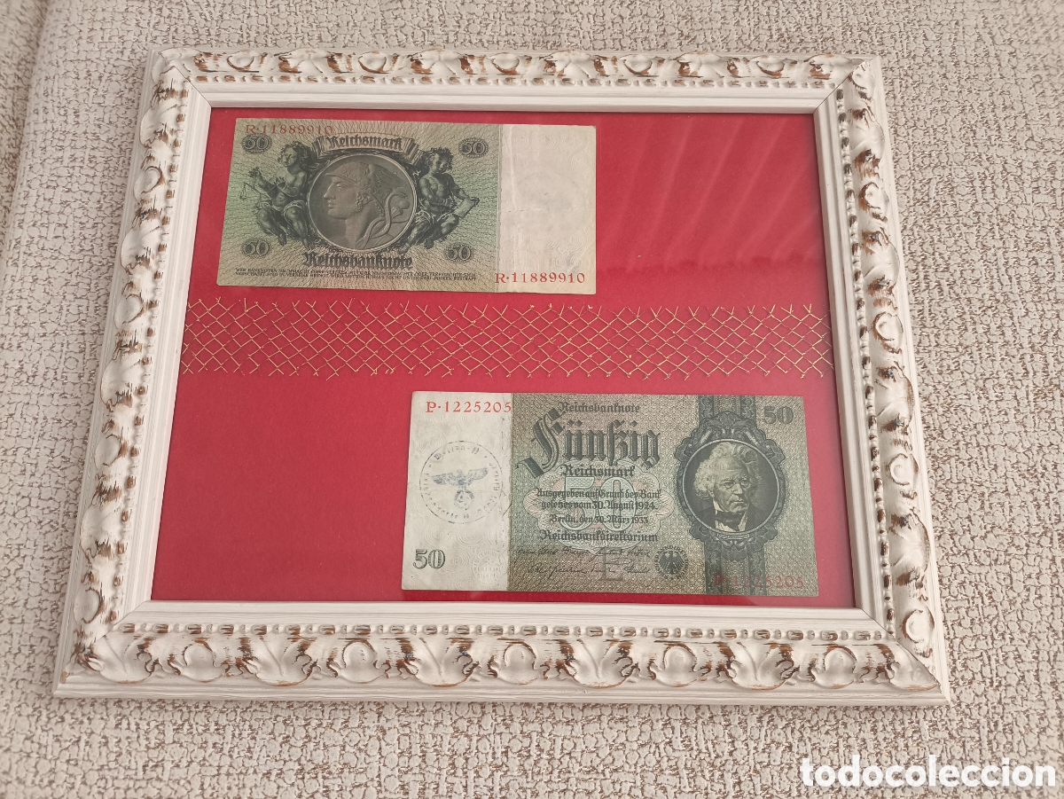 Billetes extranjeros: Cuadro billetes nazis - Foto 1