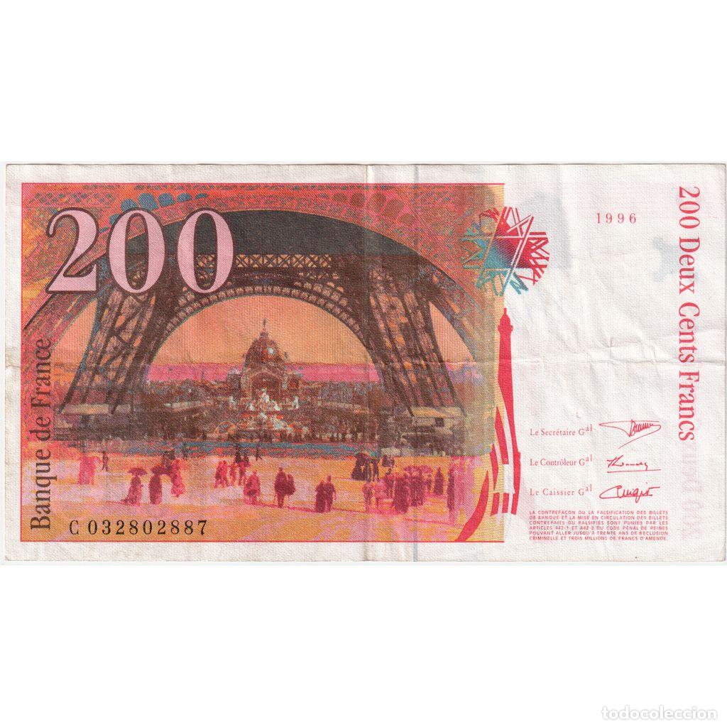 Billetes extranjeros: [#1296853] Francia, 200 Francs, Eiffel, C032802887, MBC - Foto 2