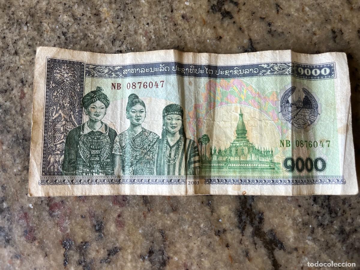 Billetes extranjeros: BILLETE 1000 KIP LAOS 2003 - Foto 2