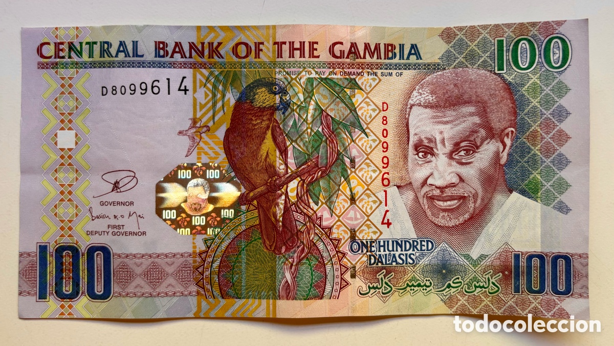 Billetes extranjeros: Billete GAMBIA 100 Dalasis (2013) - Foto 1