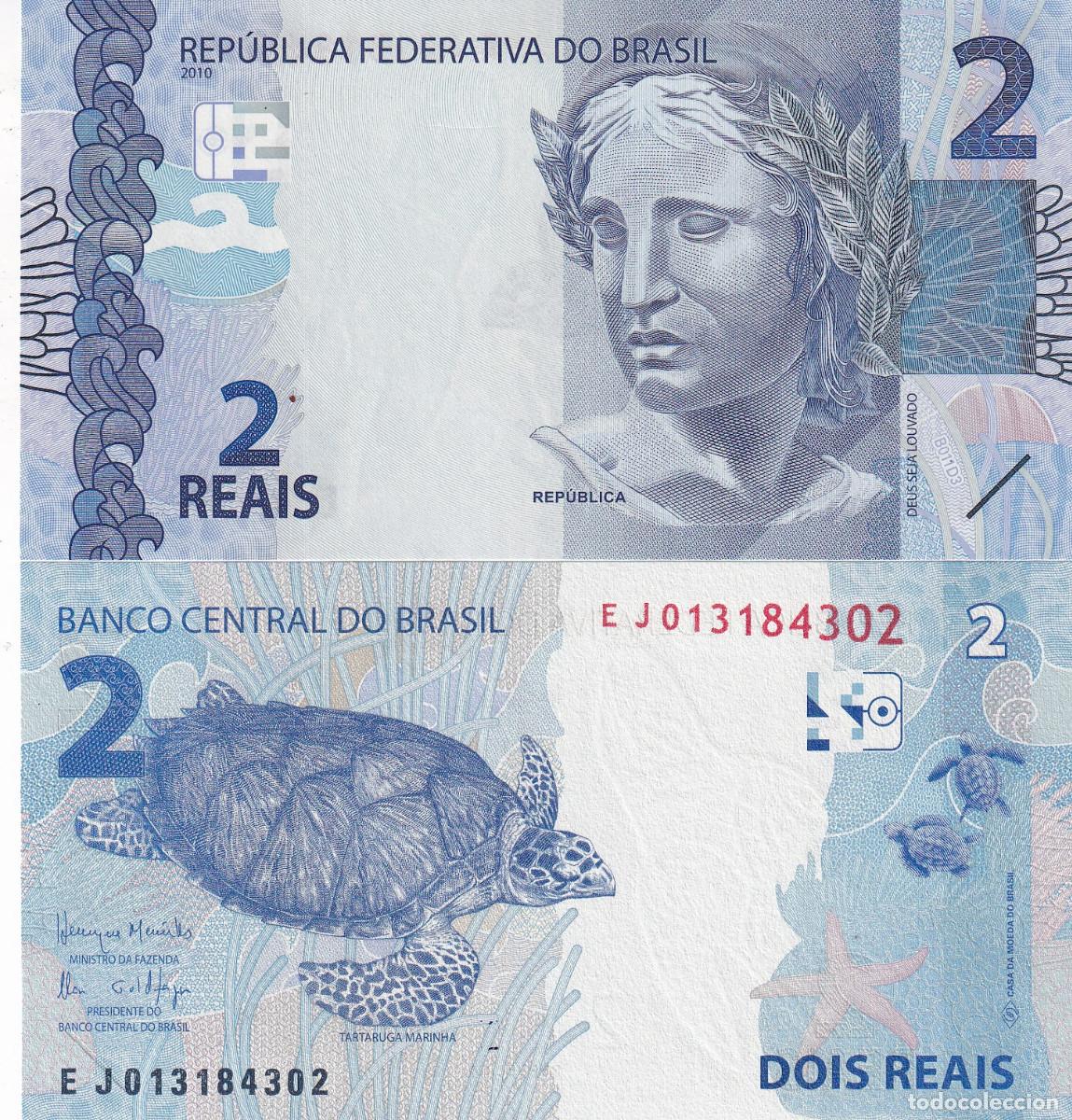 Billetes extranjeros: BRASIL 2 REALES 2010 Pick252 - Foto 1