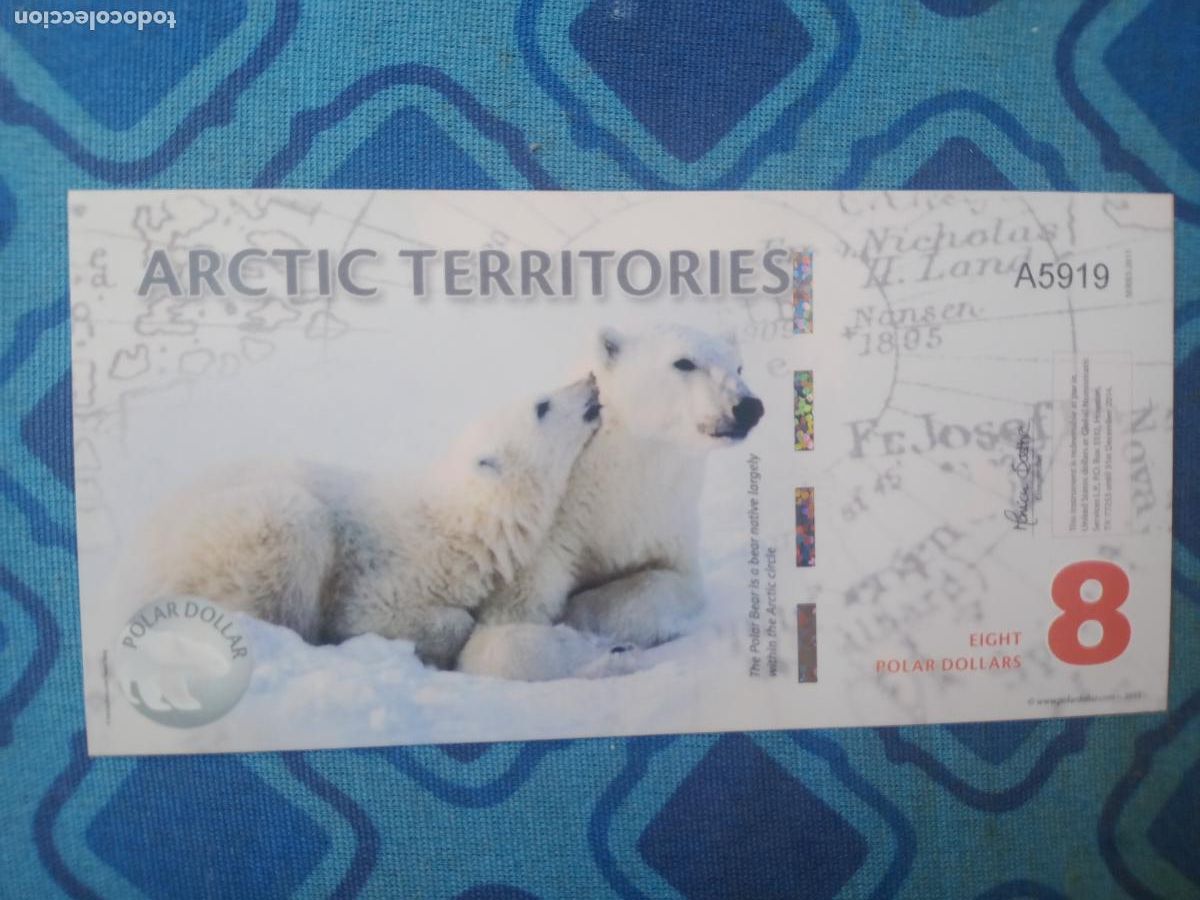 Billetes extranjeros: ARTICO(TERRITORIOS) 8 DOLARES 2011 S/C