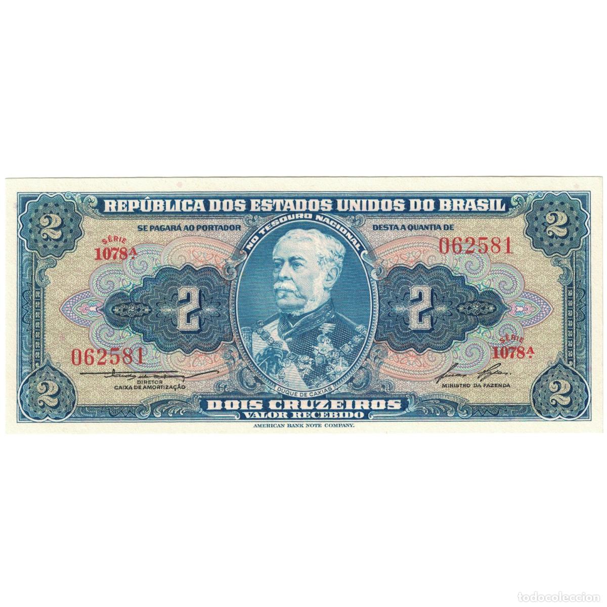 Billetes extranjeros: [#194429] Billete, 2 Cruzeiros, Undated (1956-58), Brasil, KM:157Ac, UNC