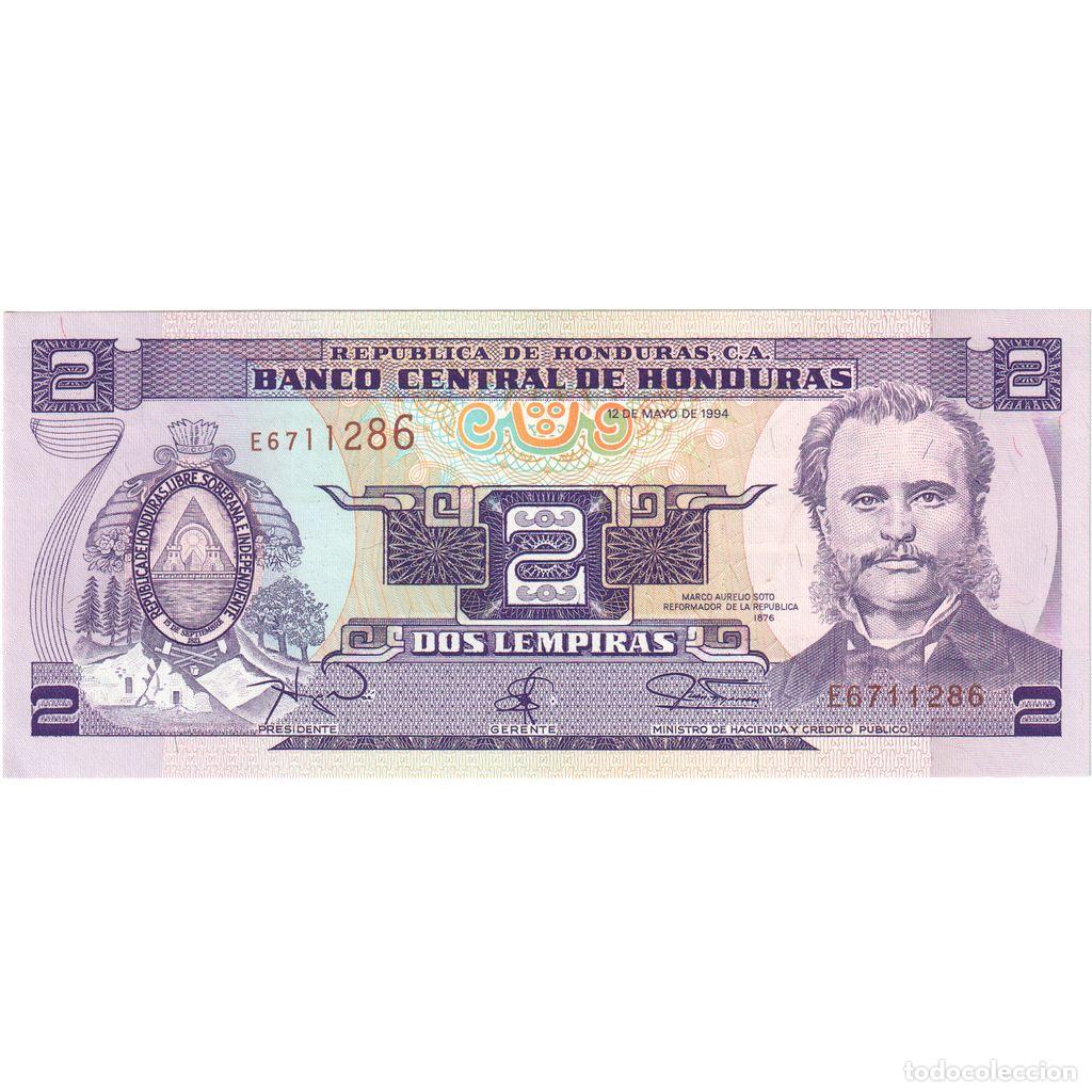 Billetes extranjeros: [#233379] Honduras, 2 Lempiras, 1994-05-12, UNC