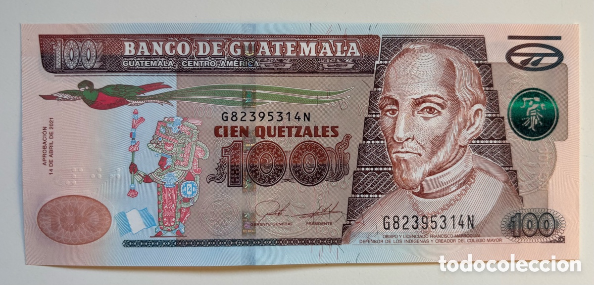Billets internationaux: Billete GUATEMALA 100 Quetzales 2021 SC