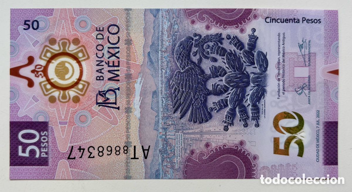 Billets internationaux: Billete MEXICO 50 Pesos 2022 SC Polimero