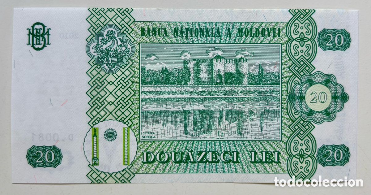 Billetes extranjeros: Billete MOLDAVIA 20 Lei 2010 SC - Foto 2