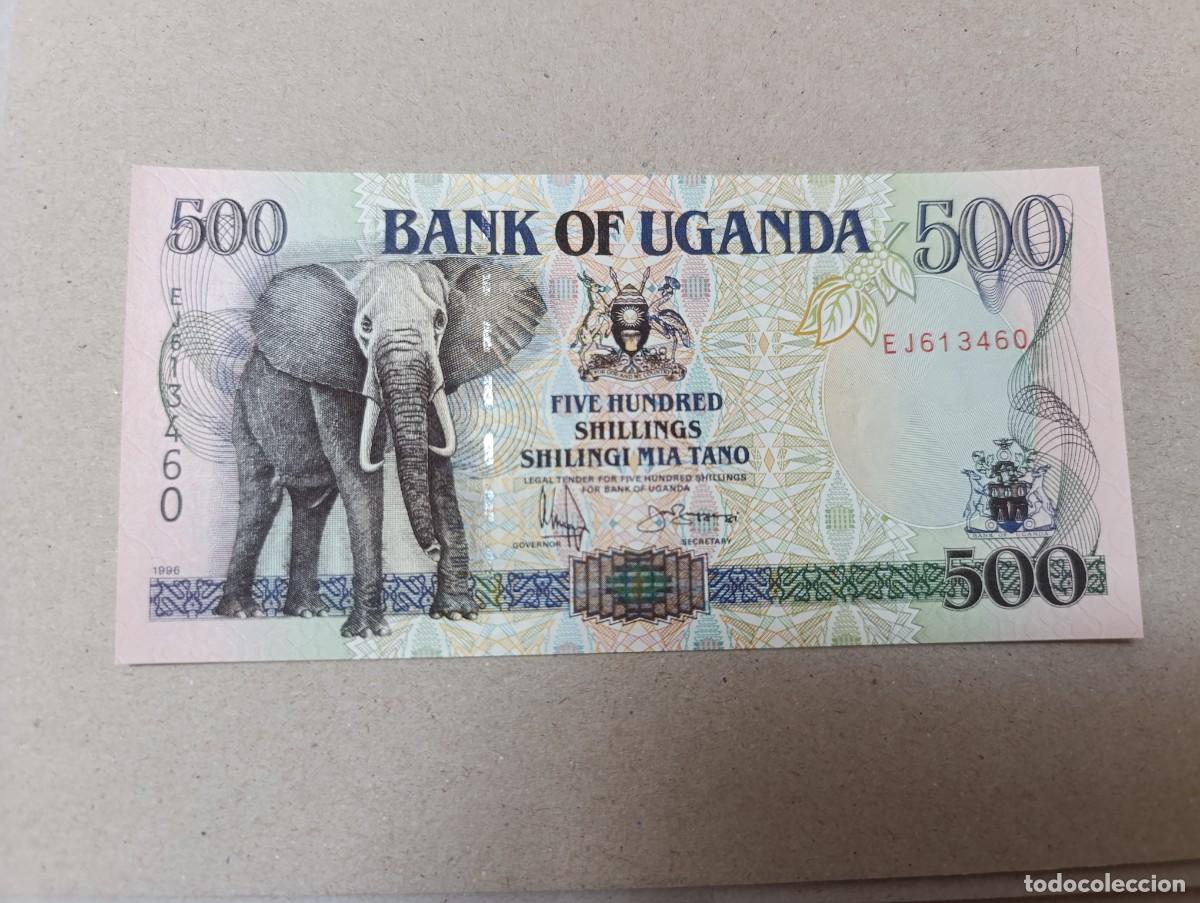 Billetes extranjeros: Billete Uganda, 500 schilings, a&ntilde;o 1996, UNC - Foto 1