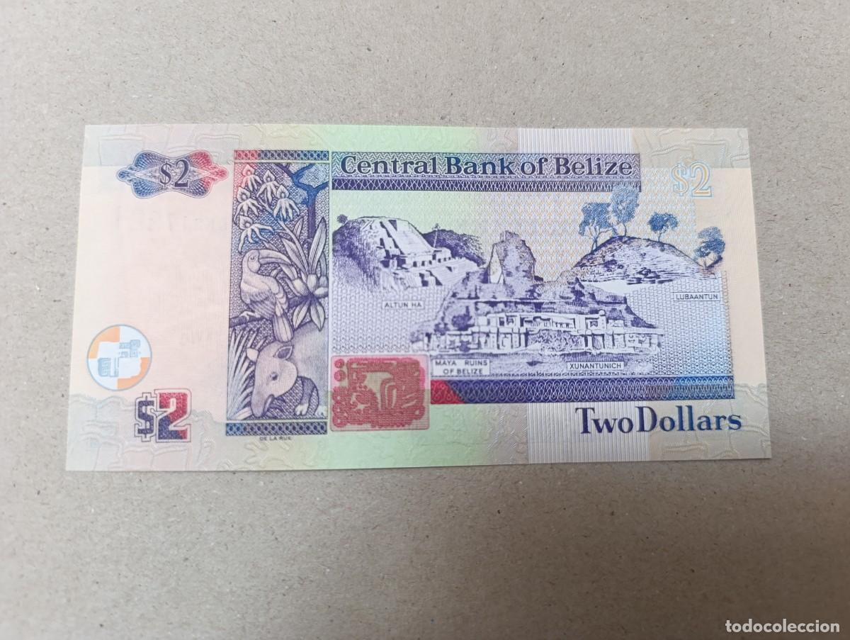 Billetes extranjeros: Billete Belize, 2 dolares, a&ntilde;o 2011, UNC - Foto 2