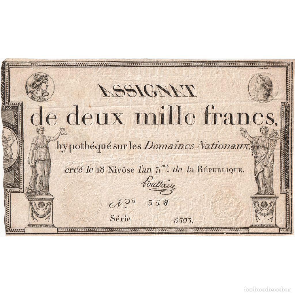 Notas Internacionais: [#376956] Francia, 2000 Francs, 1795-01-07, 6503, MBC+