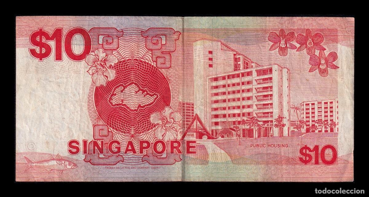 Billetes extranjeros: Singapur 10 D&oacute;lares 1988 Pick 20 - Foto 2
