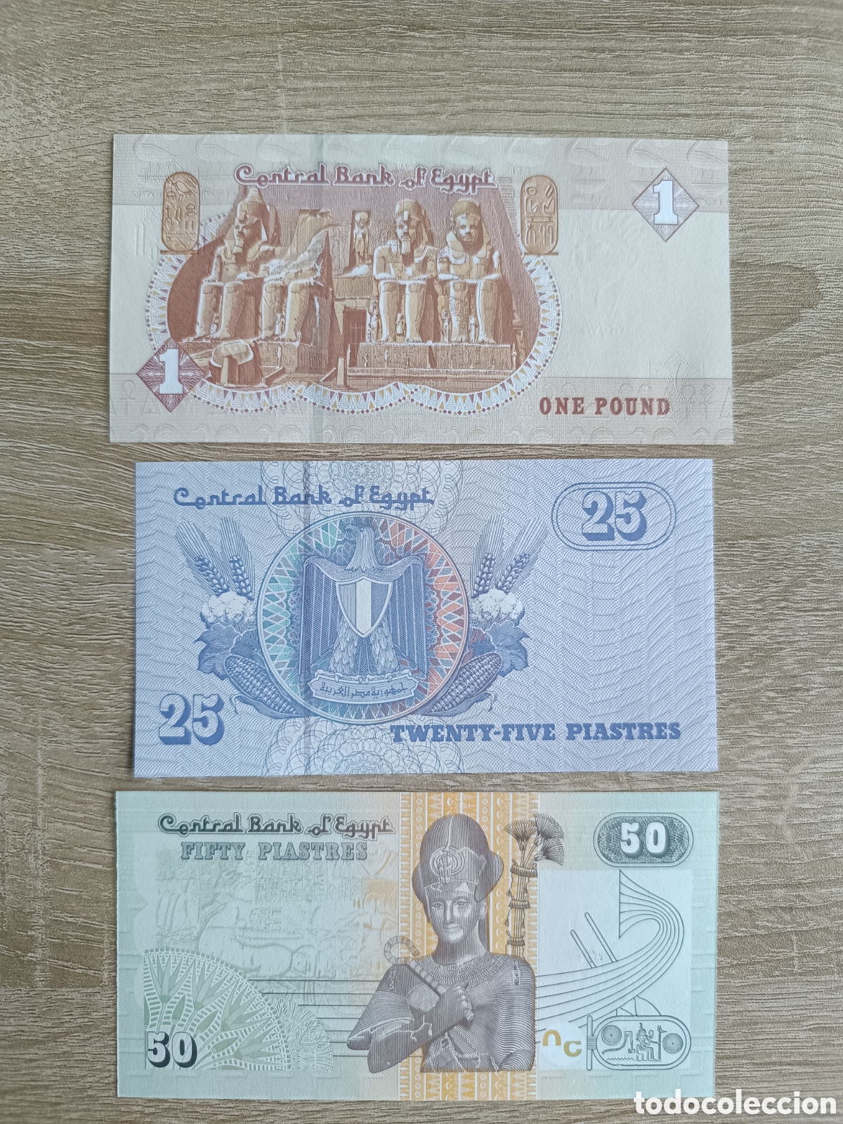 Billetes extranjeros: Lote 3 billetes Egipto sc - Foto 2