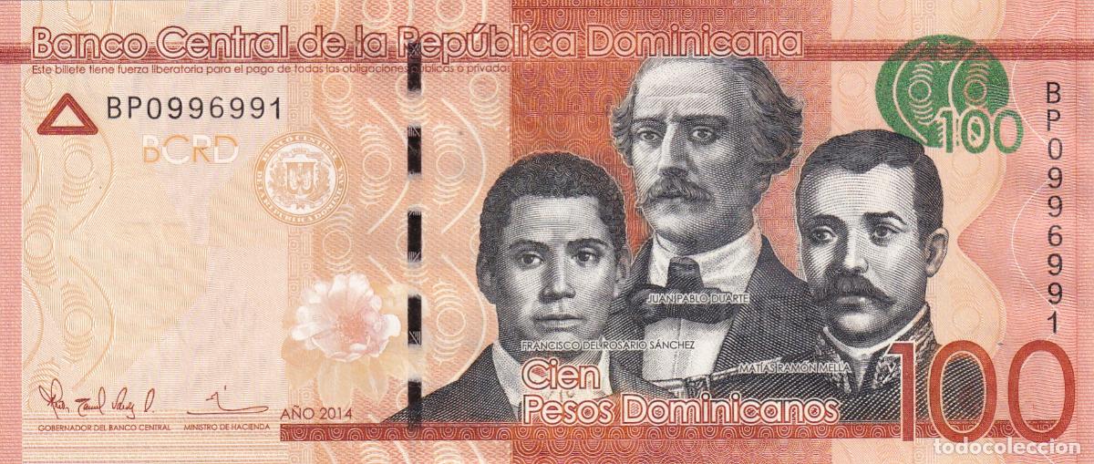 Billetes extranjeros: CRBX2595 BILLETE REPUBLICA DOMINICANA 100 PESOS 2014 SERIE BP SIN CIRCULAR