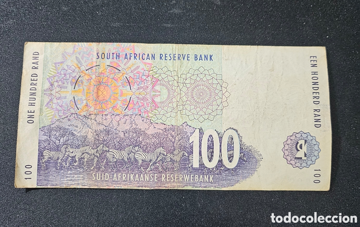 Billetes extranjeros: Billete 100 Rand Sud&aacute;frica - Foto 2