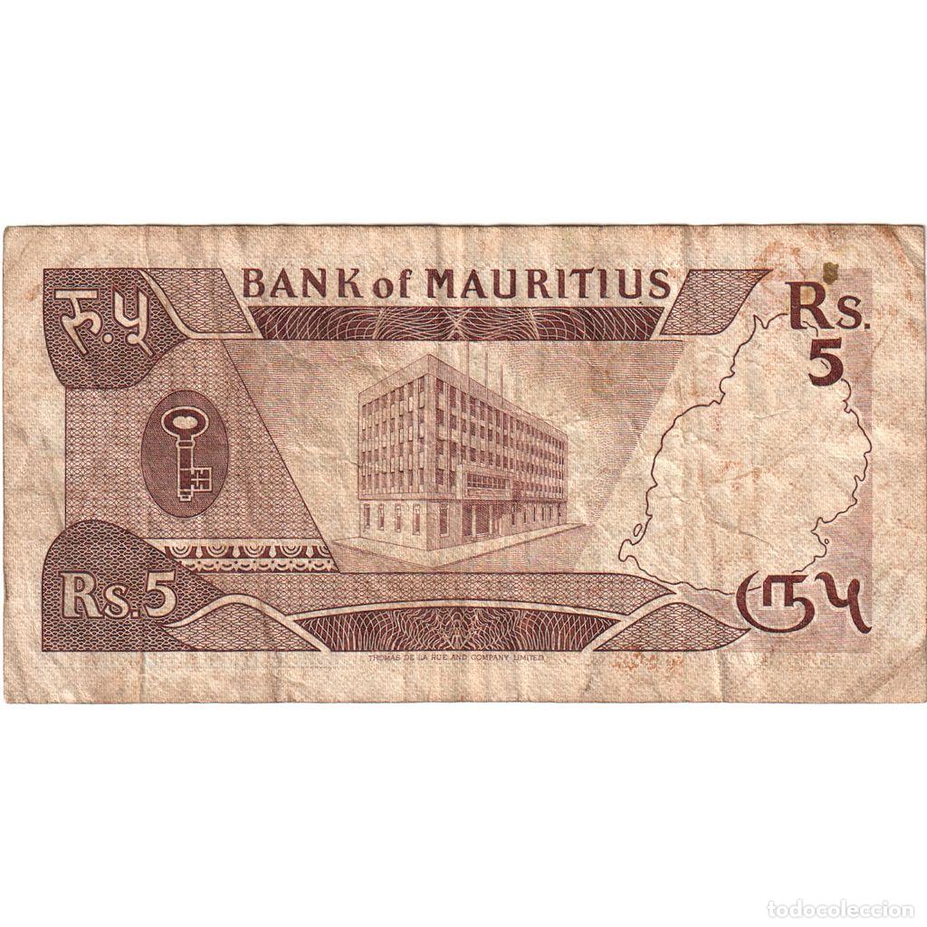 Billetes extranjeros: [#1233051] Mauricio, 5 Rupees, BC - Foto 2