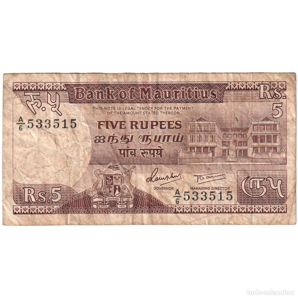 Billetes extranjeros: [#1233051] Mauricio, 5 Rupees, BC - Foto 1