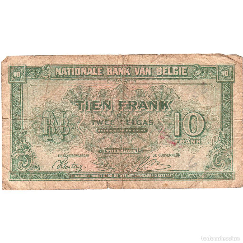Billets internationaux: [#1233071] B&eacute;lgica, 10 Francs-2 Belgas, 1943-02-01, RC