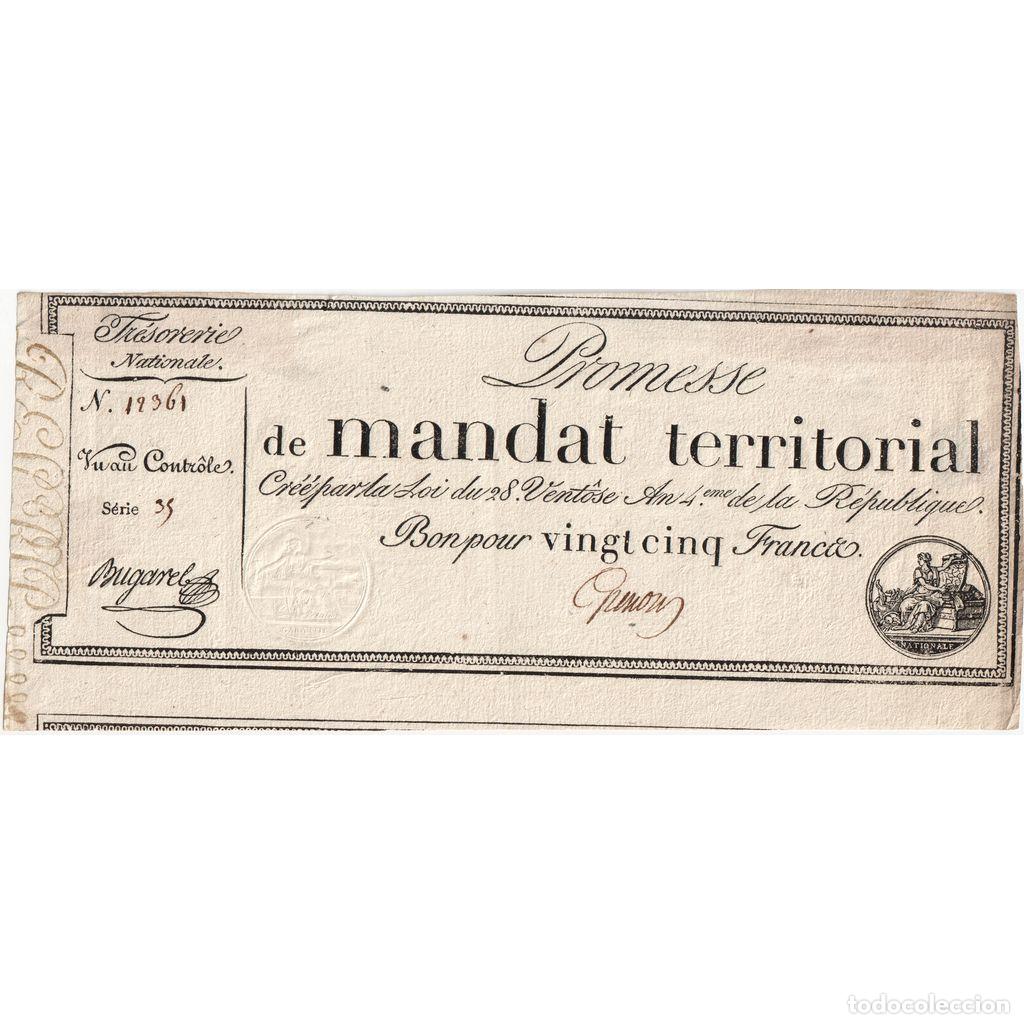 Billetes extranjeros: [#376943] Francia, 25 Francs, 1796-03-18, 35, MBC+