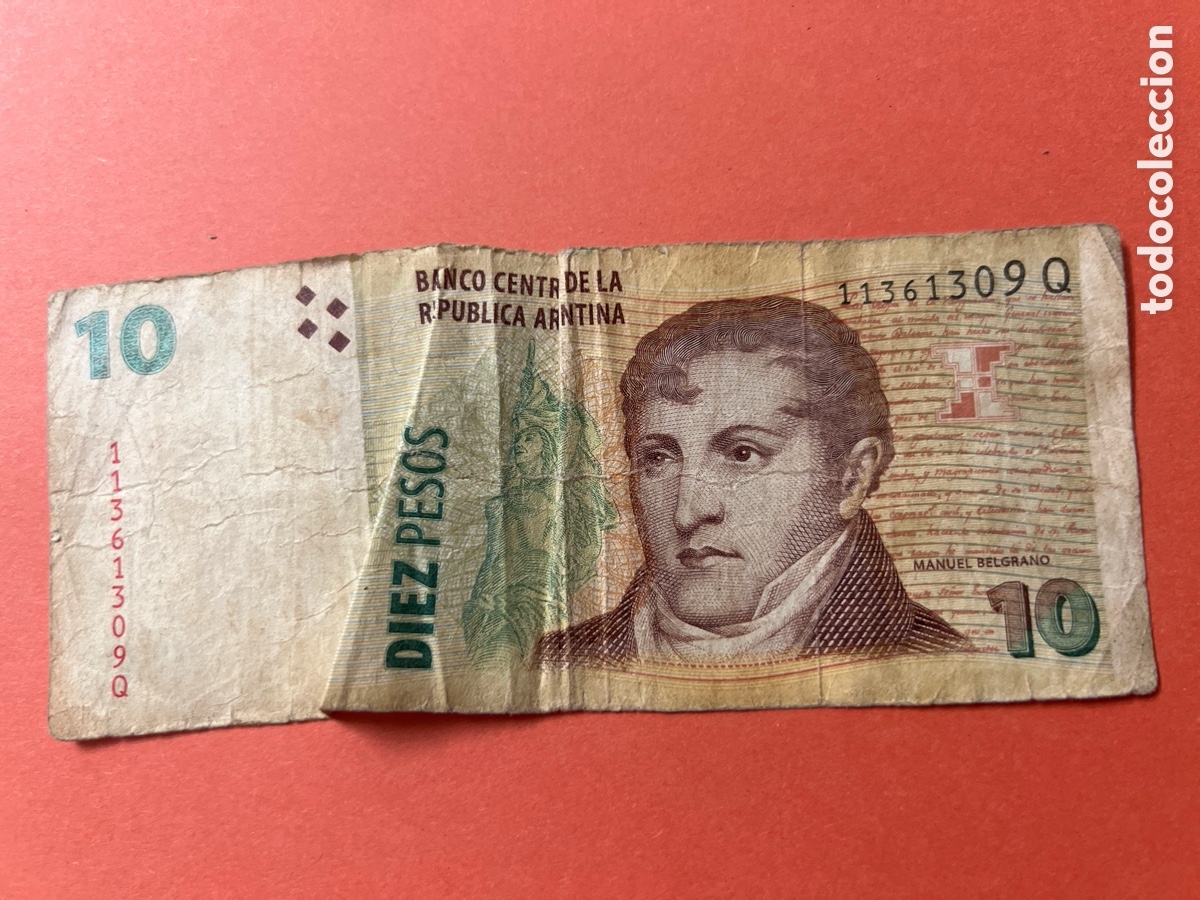 Billetes extranjeros: 129B. BILLETE DE ARGENTINA. 10 pesos - Foto 1