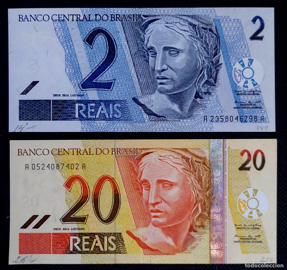 Billetes extranjeros: LOTE DE 2 BILLETES DE ( BRASIL ) SIN CIRCULAR/UNC.2001 - Foto 1