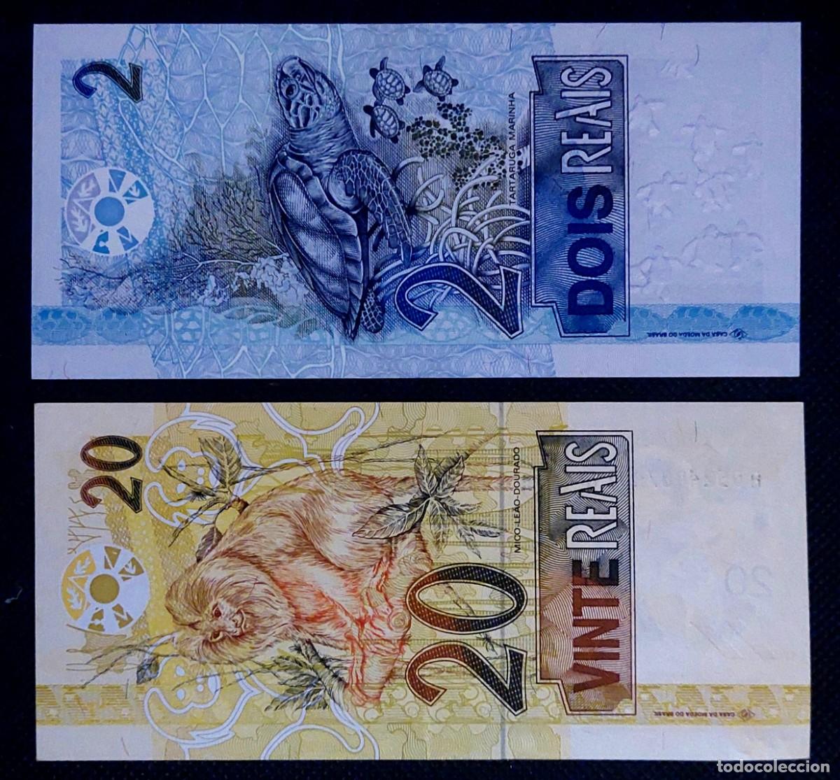 Billetes extranjeros: LOTE DE 2 BILLETES DE ( BRASIL ) SIN CIRCULAR/UNC.2001 - Foto 2