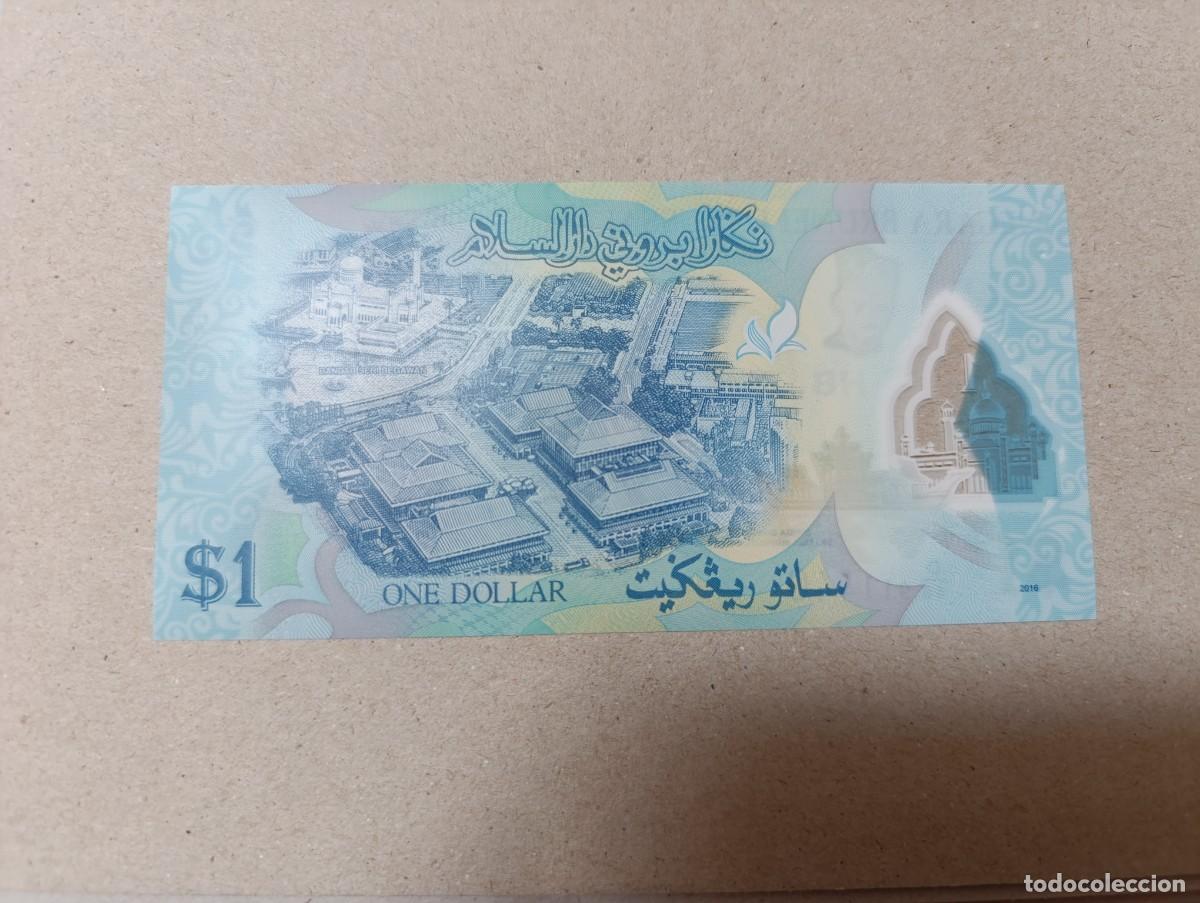 Billetes extranjeros: Billete Brunei, 1 ringgit, a&ntilde;o 2016, UNC - Foto 2