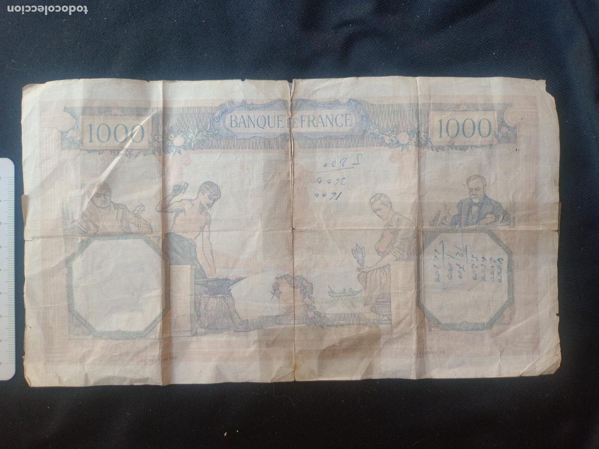 Billetes extranjeros: Francia, 1000 Francos/Francs, C&eacute;r&egrave;s et Mercure - Foto 2