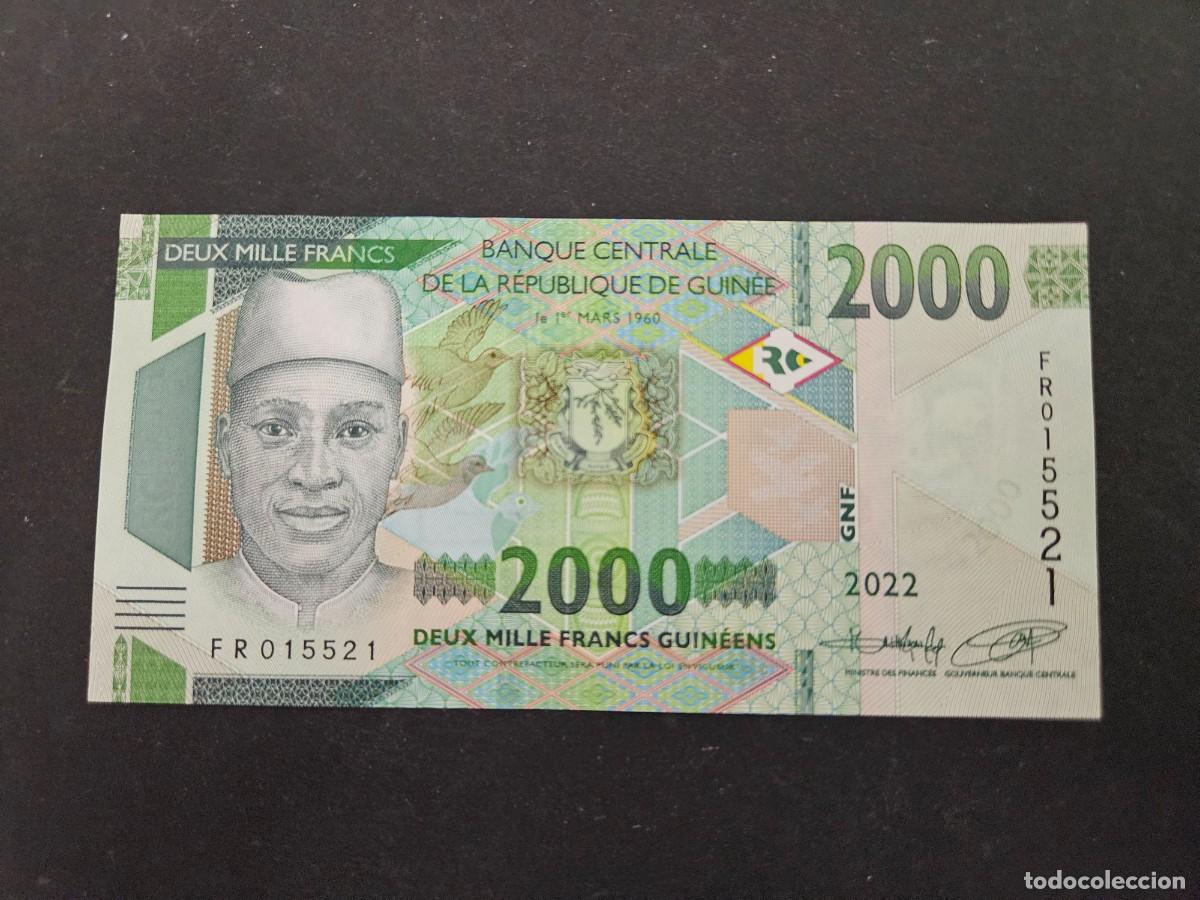 Billetes extranjeros: GUINEA 2000 FRANCOS 2022 S/C P=NEW - Foto 1