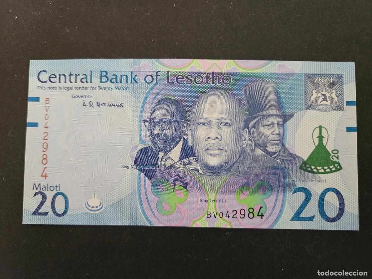 Billetes extranjeros: LESOTHO 20 MALOTI 2021 S/C P=NEW - Foto 1