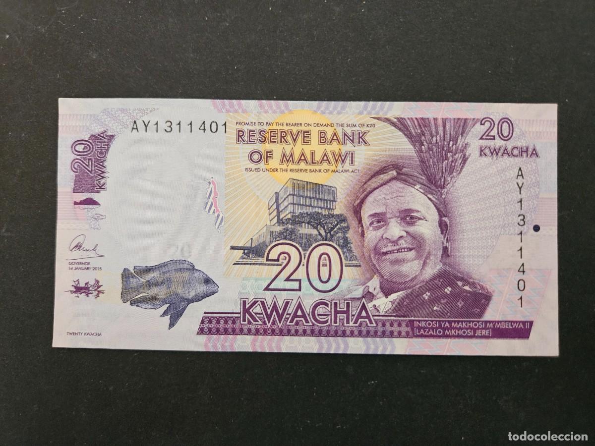 Billetes extranjeros: MALAWI 20 KWACHA 2015 S/C P=63b - Foto 1