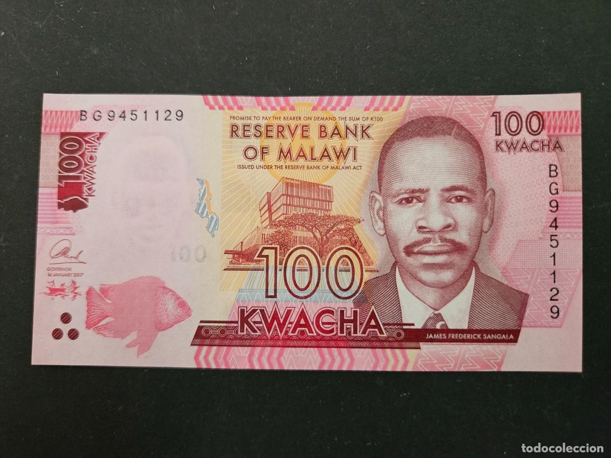 Billetes extranjeros: MALAWI 100 KWACHA 2017 S/C P=65c - Foto 1