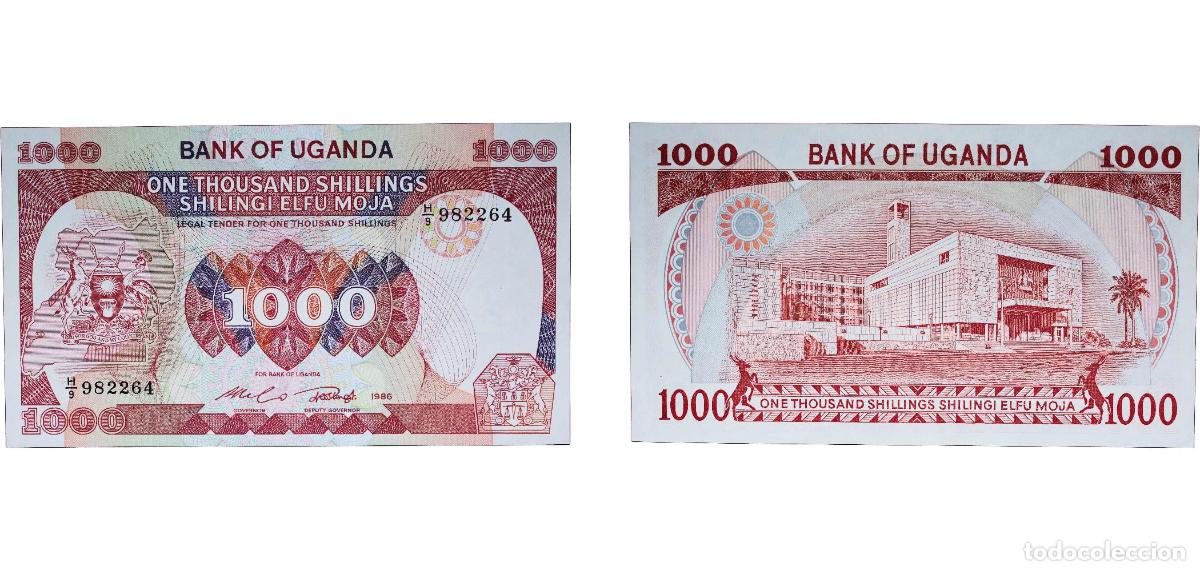 Billets internationaux: Uganda Republic 1986 1000 Shillings Paper UNC P 26