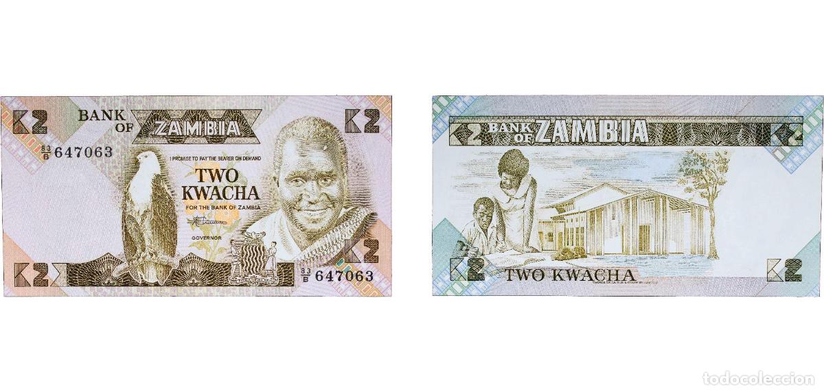 Billets internationaux: Zambia Republic ND (1986-1987) 2 Kwacha Paper UNC P 24