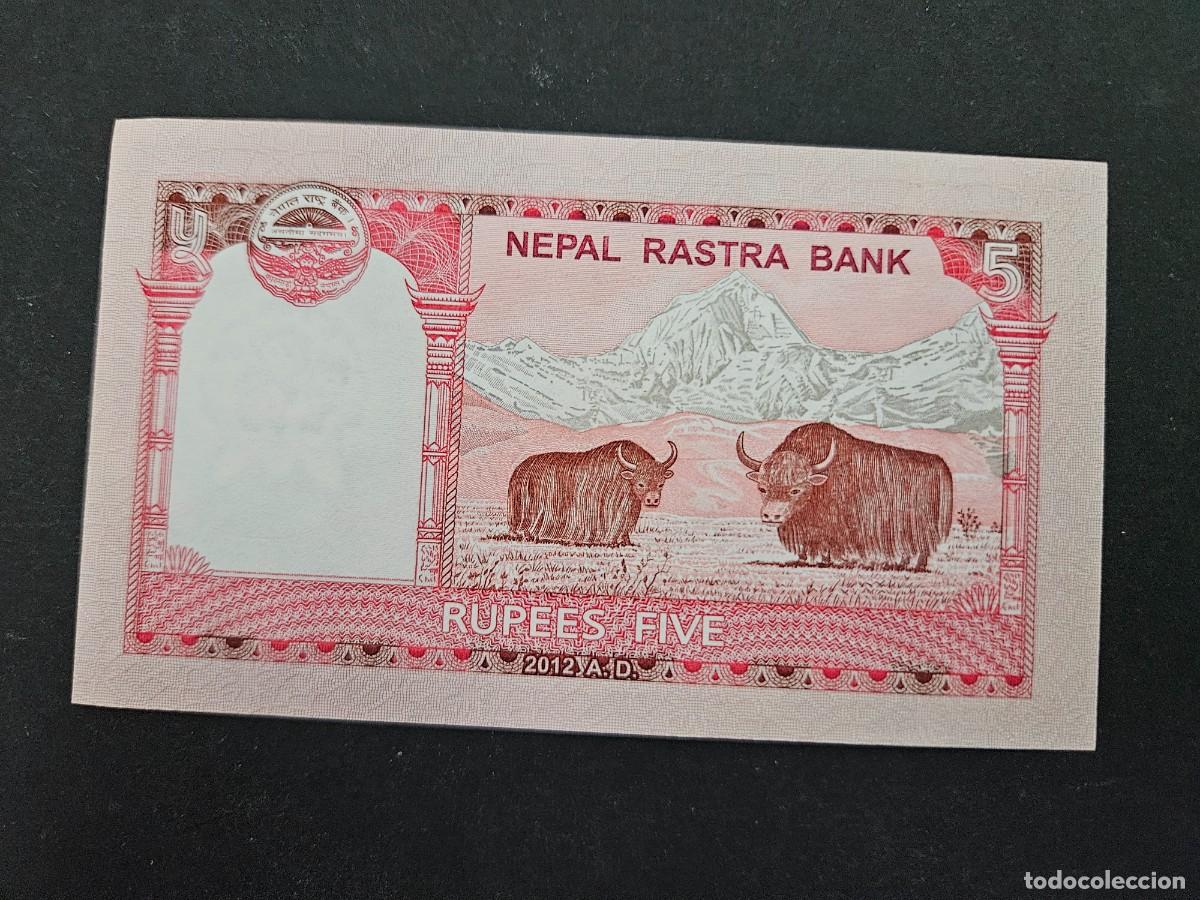 Billetes extranjeros: NEPAL 5 RUPIAS 2012 S/C P=60 - Foto 2