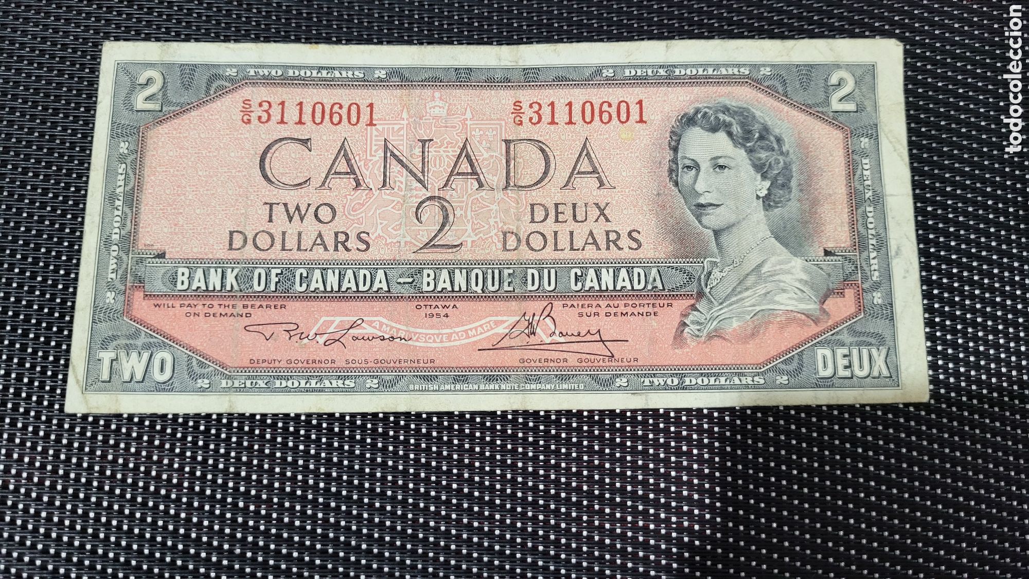 Billetes extranjeros: Billete 2 d&oacute;lares Canada - Foto 1