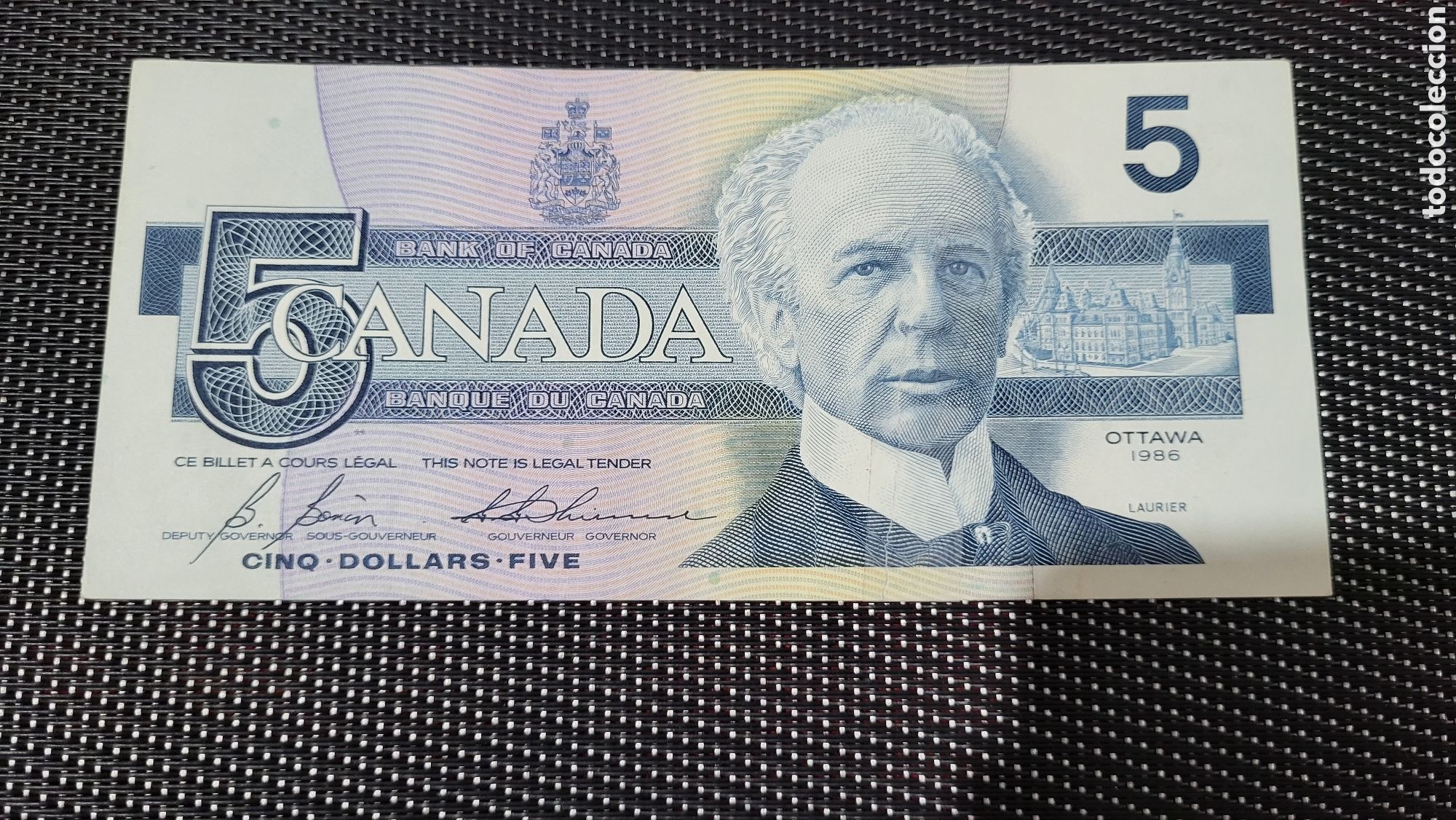 Billetes extranjeros: Billete 5 D&oacute;lares Canada - Foto 1